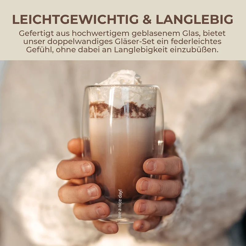 Latte Macchiato Gläser - 6er-Set - 330 ml
