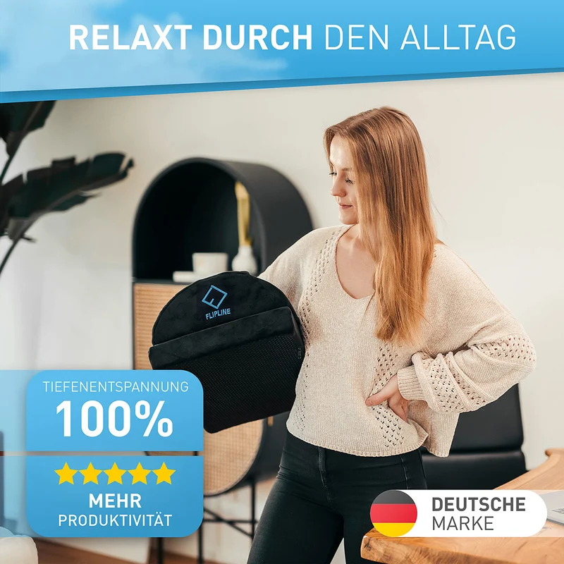 Schreibtisch-Fußstütze mit Fußtasche - Schwarz