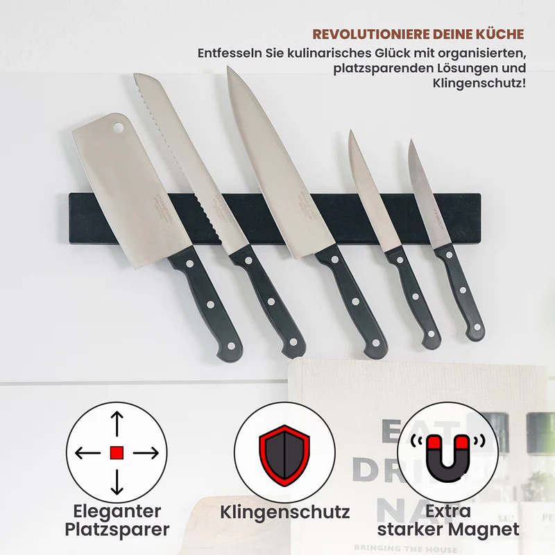 Messer-Magnetleiste - selbstklebend - 40 cm