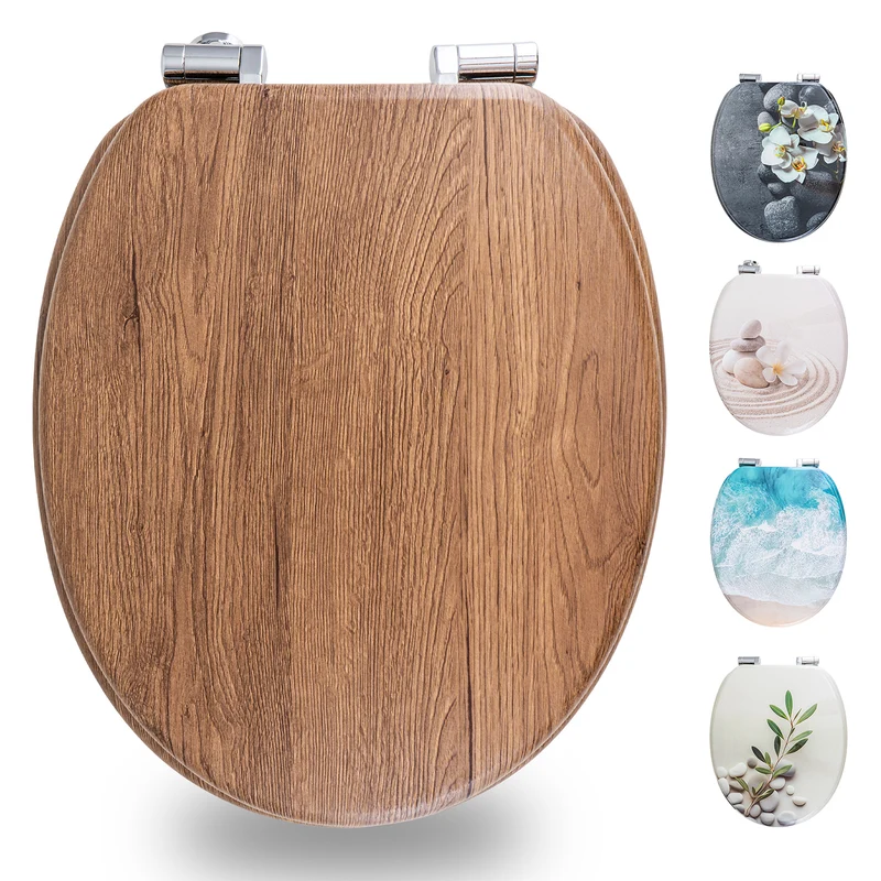 Toilettendeckel - oval - Absenkautomatik - Treibholz