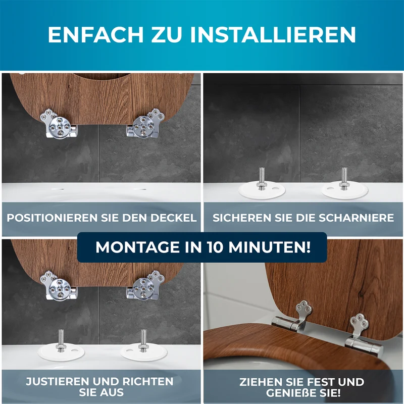 Toilettendeckel - oval - Absenkautomatik - Treibholz