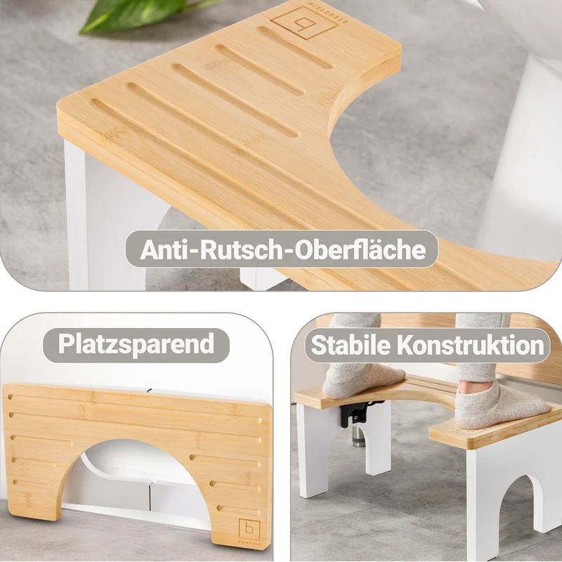 Bambus-Toilettenhocker