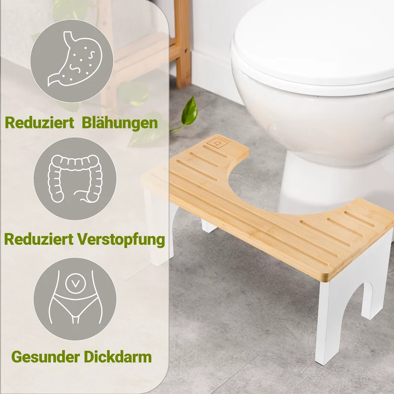 Bambus-Toilettenhocker