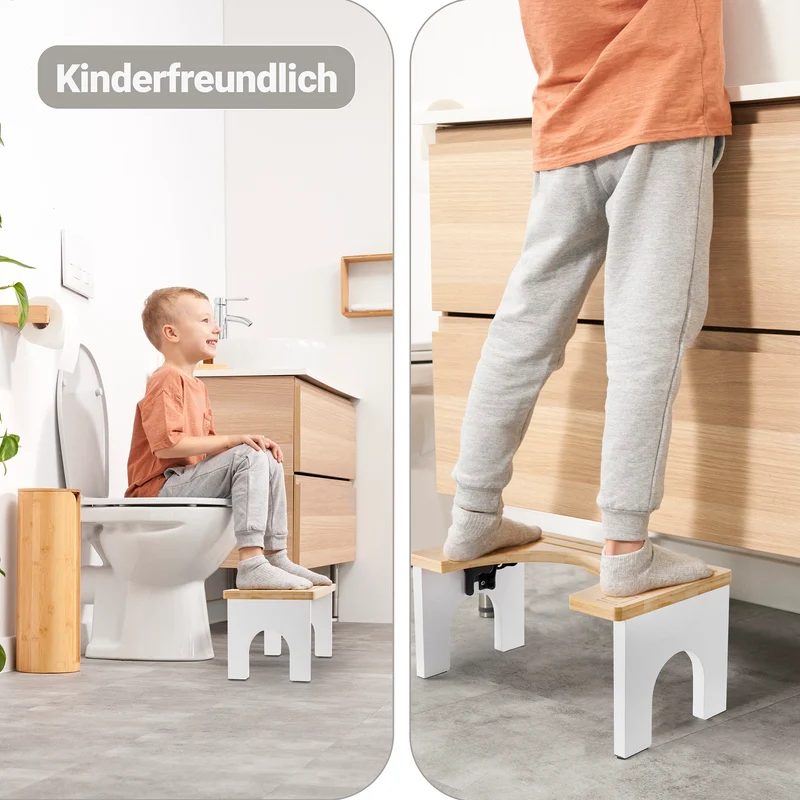 Bambus-Toilettenhocker