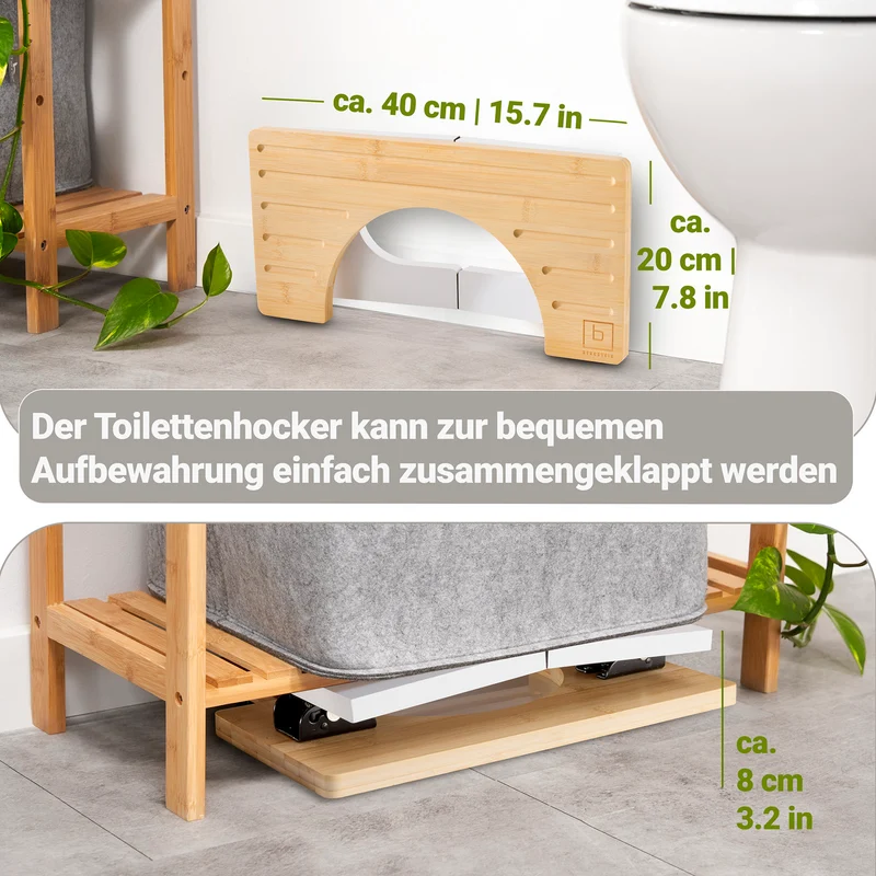 Bambus-Toilettenhocker