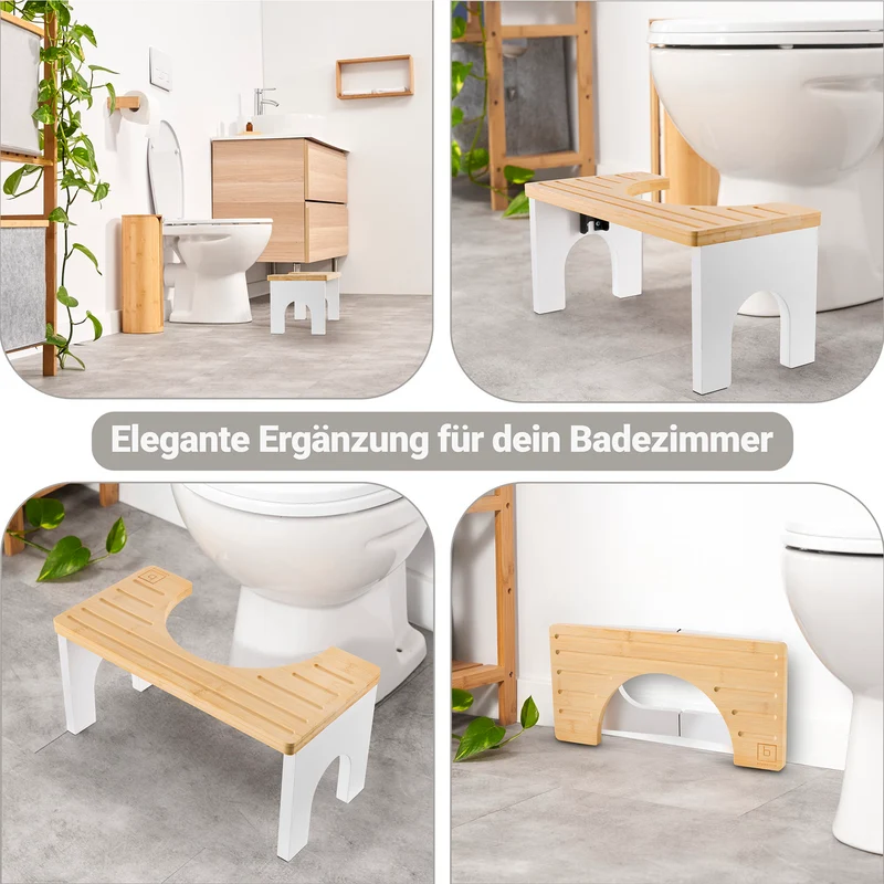 Bambus-Toilettenhocker