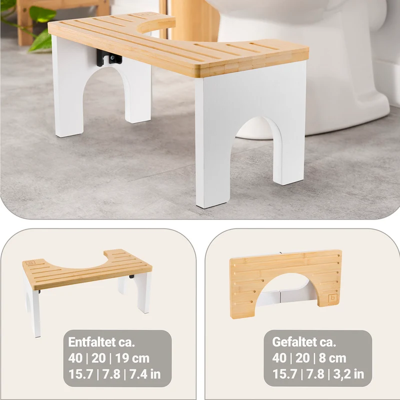 Bambus-Toilettenhocker