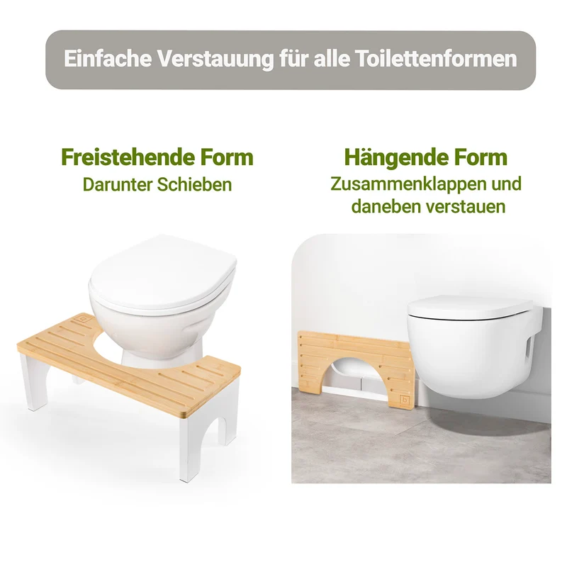 Bambus-Toilettenhocker