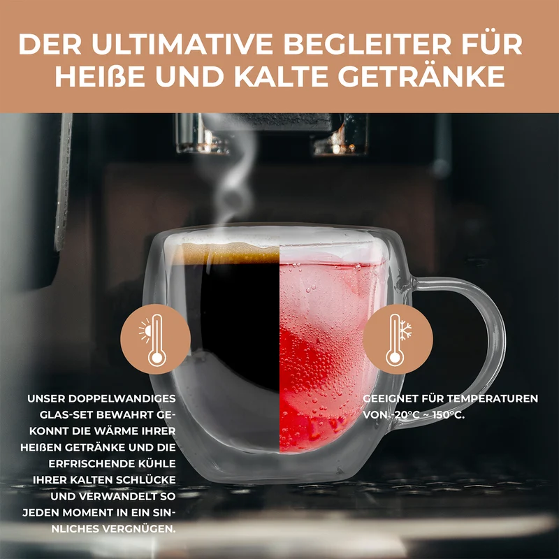 Latte Macchiato Gläser - 6er-Set - 450 ml