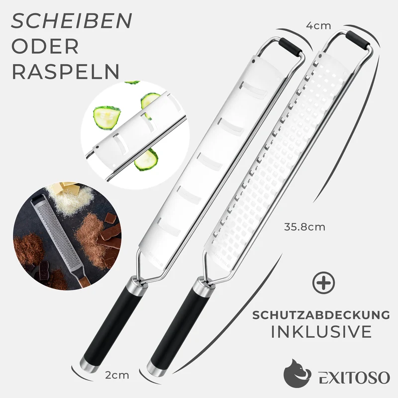 Küchenreibe 2in1 Set - Edelstahl