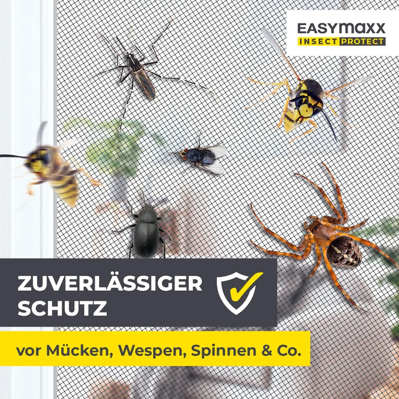 Insektenschutzgitter mit Magnetbefestigung - 4er-Set