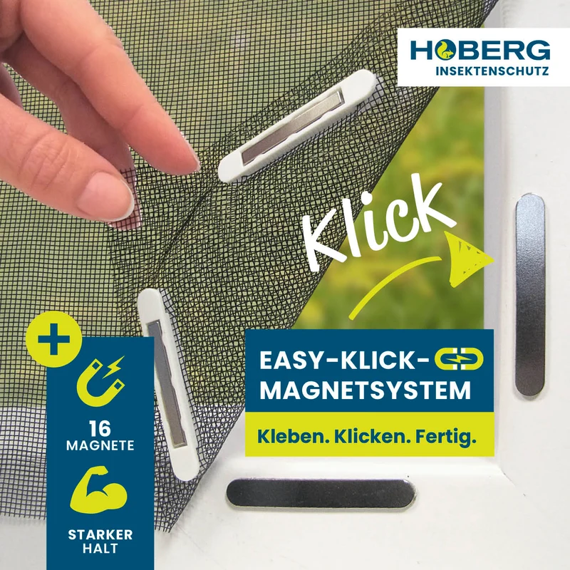 Insektenschutzgitter mit Magnetbefestigung - 150 x 130 cm - 2er-Set
