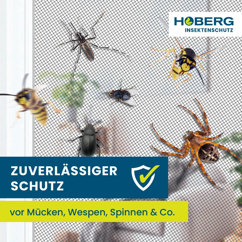 Insektenschutzgitter mit Magnetbefestigung - 150 x 130 cm - 2er-Set