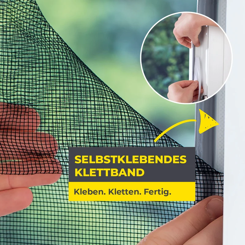 Insektenschutzgitter mit Klettbefestigung - 2er-Set