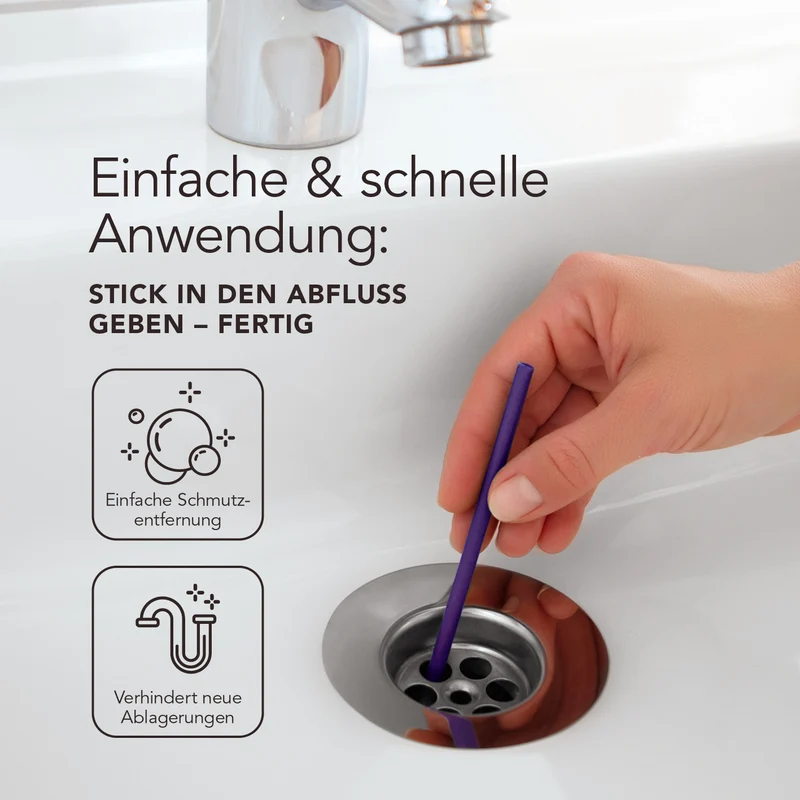 Abflussreiniger-Stick Lavendel - 50er-Set