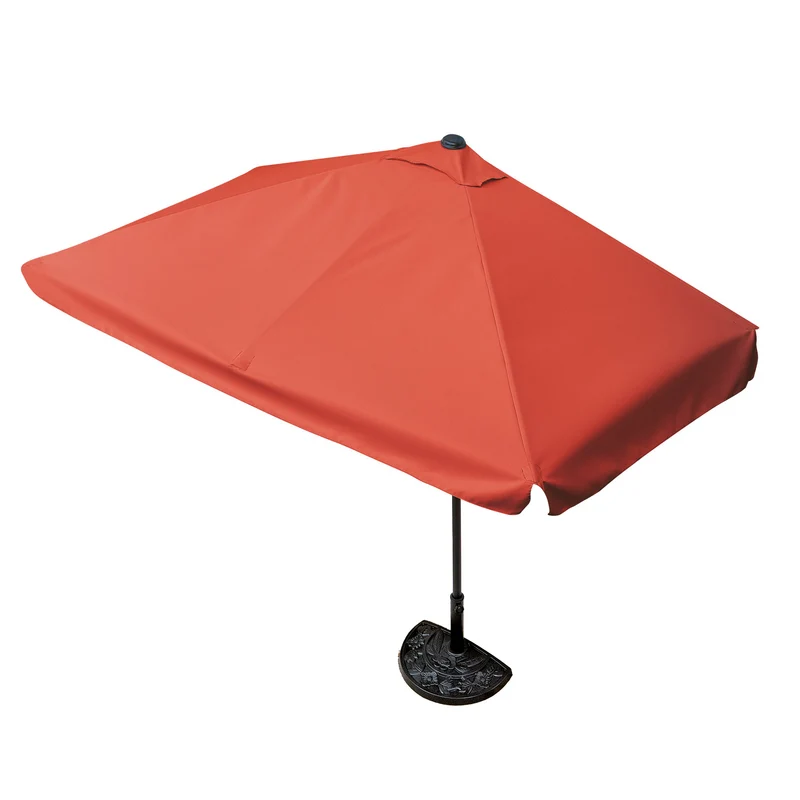 Sonnenschirm mit UV-Schutz mit Sonnenschirmfuß - rechteckig 230 x 140 cm - terracotta