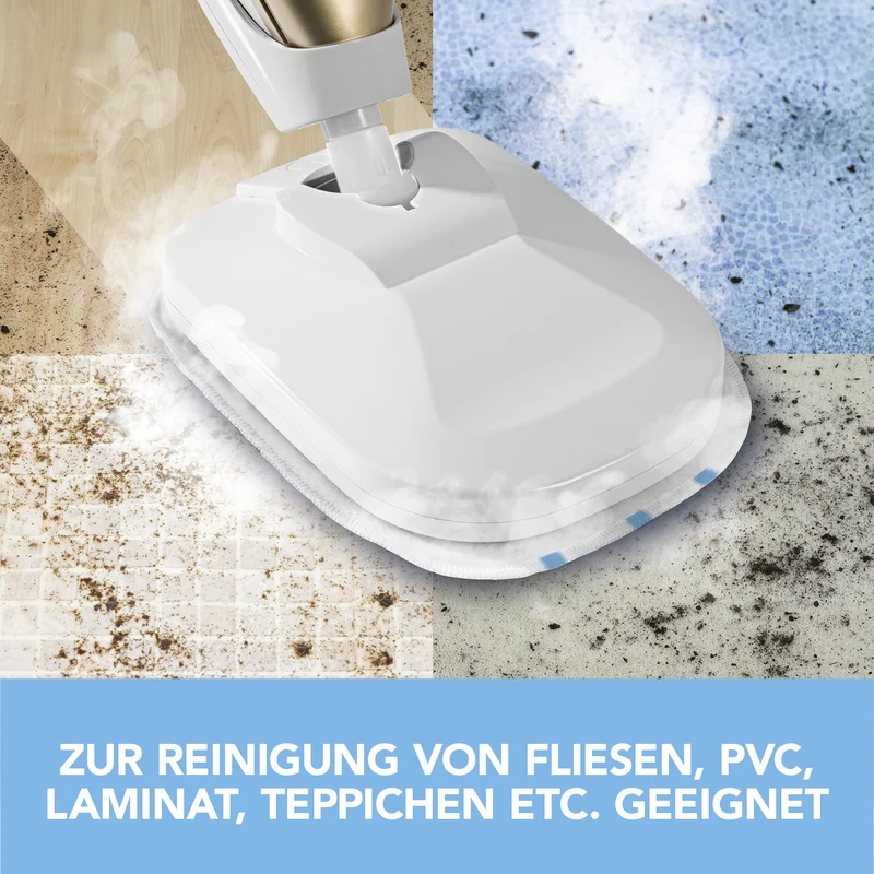 Bodentuch für Dampfbesen Vibration - 2er-Set - weiß