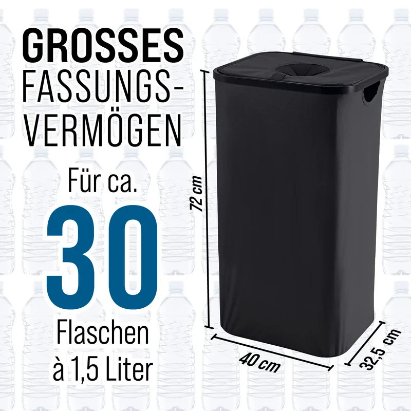 Pfandflaschen-Sammelbehälter - Schwarz