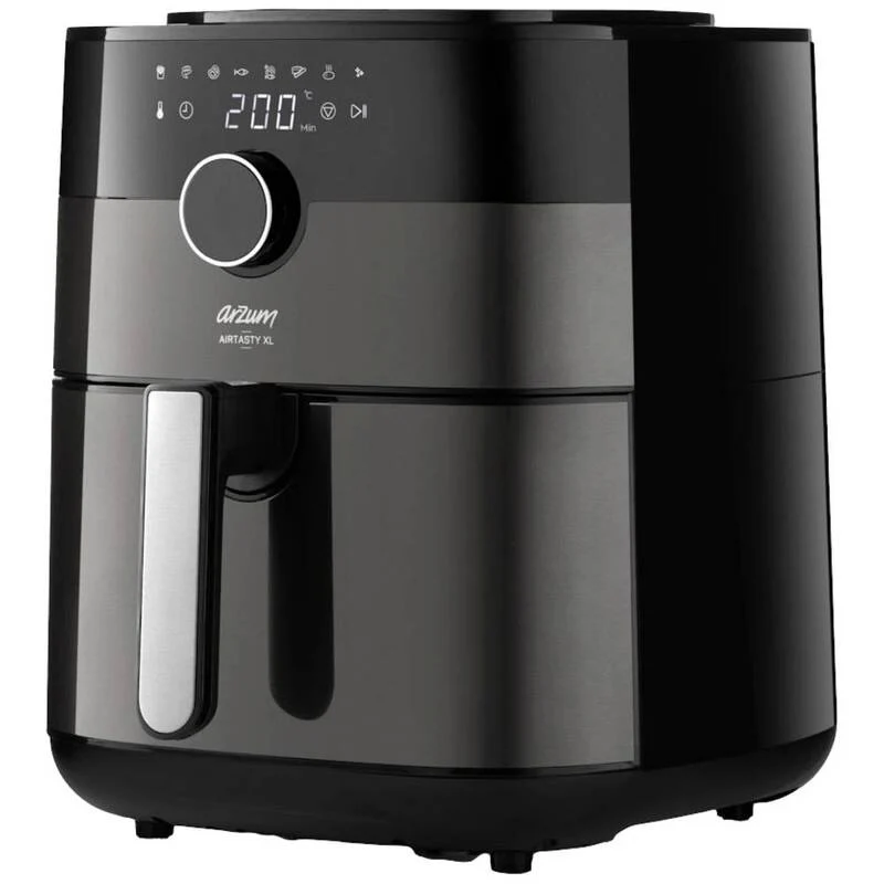 B-Ware arzum Fritteuse Heißluftfritteuse Airfryer Timer 6L Überhitzungsschutz Silber