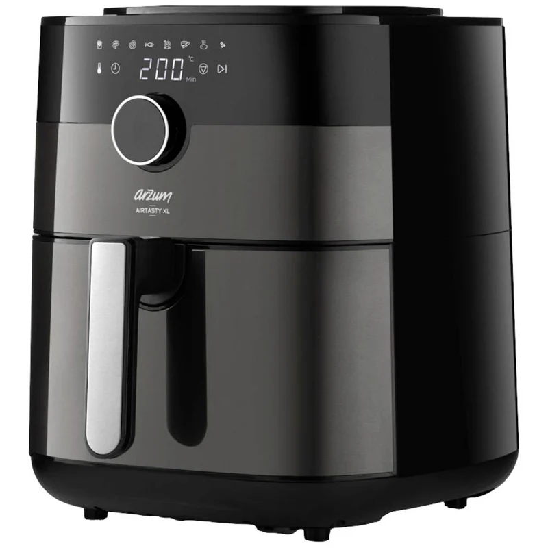 B-Ware arzum Fritteuse Heißluftfritteuse Airfryer Timer 6L Überhitzungsschutz Silber