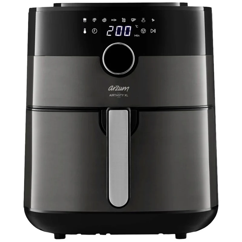 B-Ware arzum Fritteuse Heißluftfritteuse Airfryer Timer 6L Überhitzungsschutz Silber