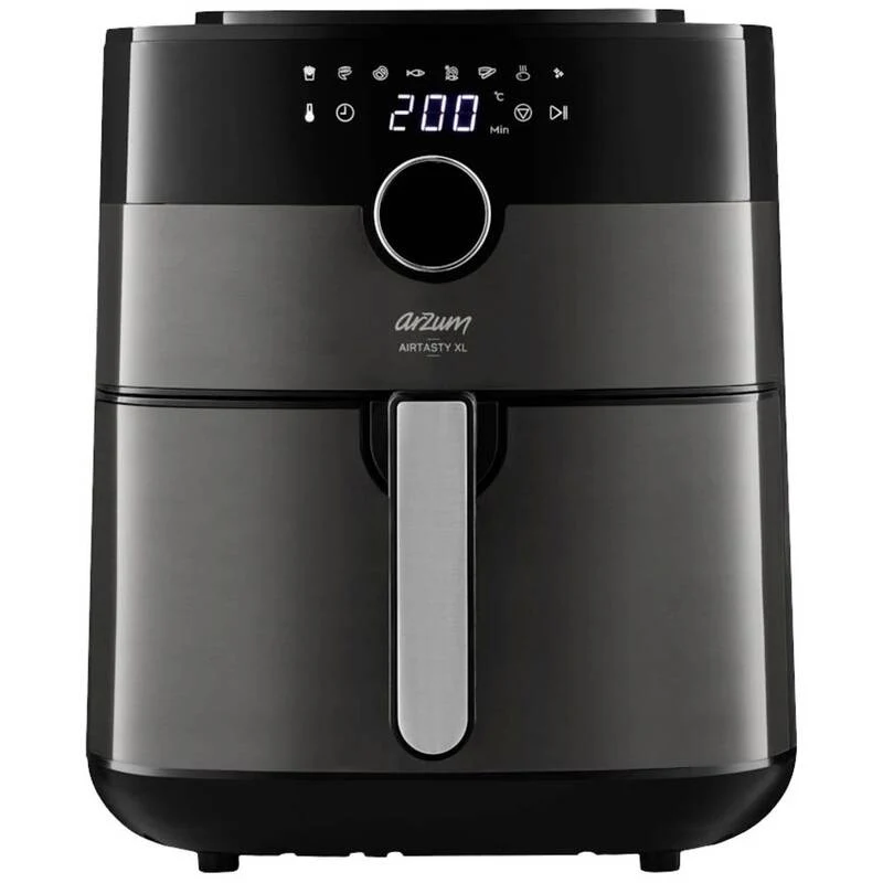 B-Ware arzum Fritteuse Heißluftfritteuse Airfryer Timer 6L Überhitzungsschutz Silber