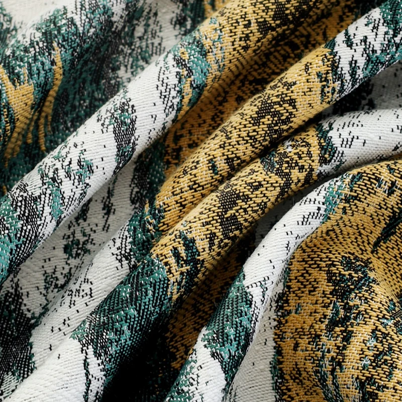 Dekorativer Kissenbezug mit abstraktem Pinselstrich-Jacquard und verdecktem Reißverschluss Karnz