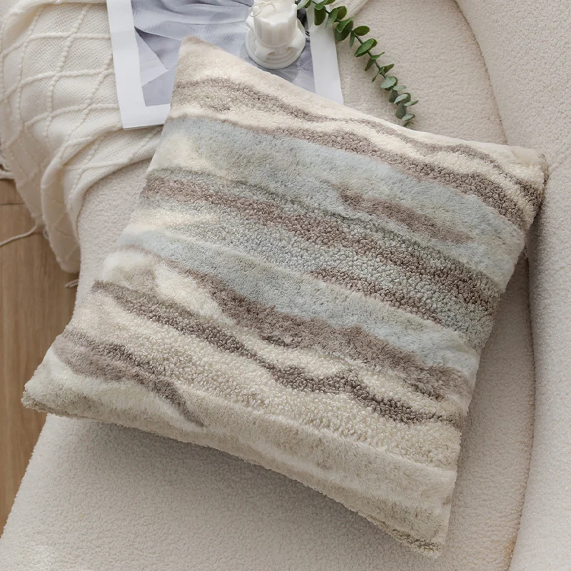 Dekorativer Jacquard-Kissenbezug mit Baum-Motiv und Samt-Paspel Karnz