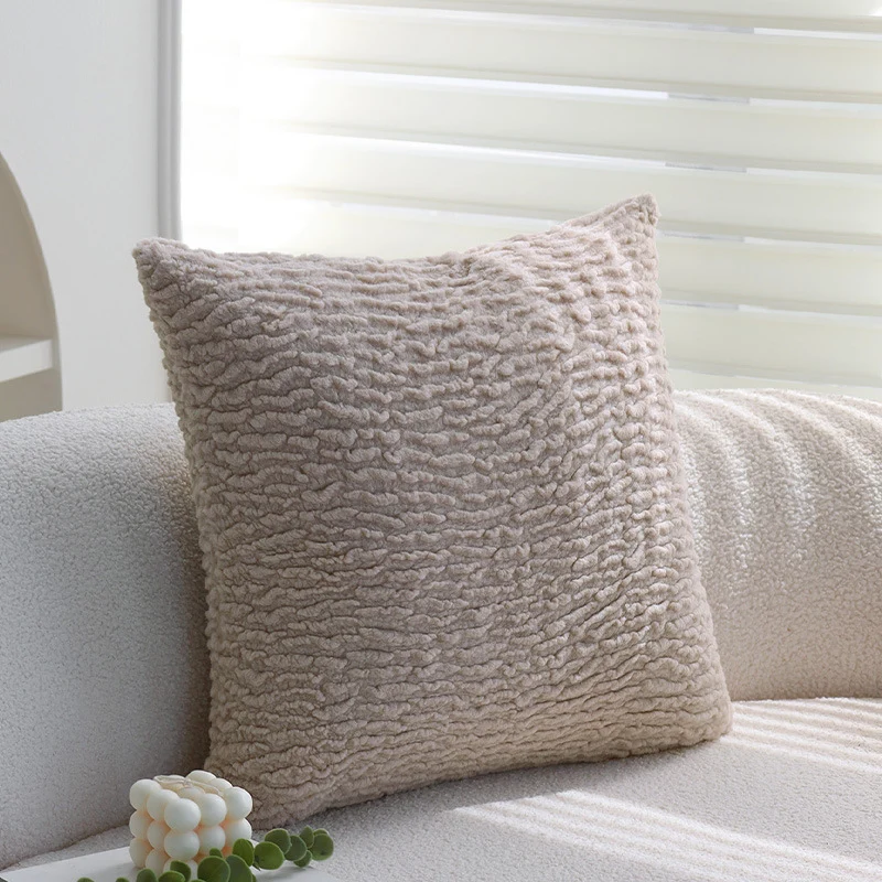 Dekorativer Jacquard-Kissenbezug mit Baum-Motiv und Samt-Paspel Karnz