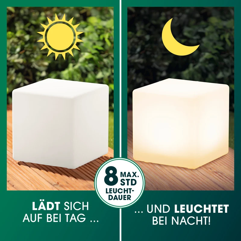 Solar-Leuchte Dekowürfel