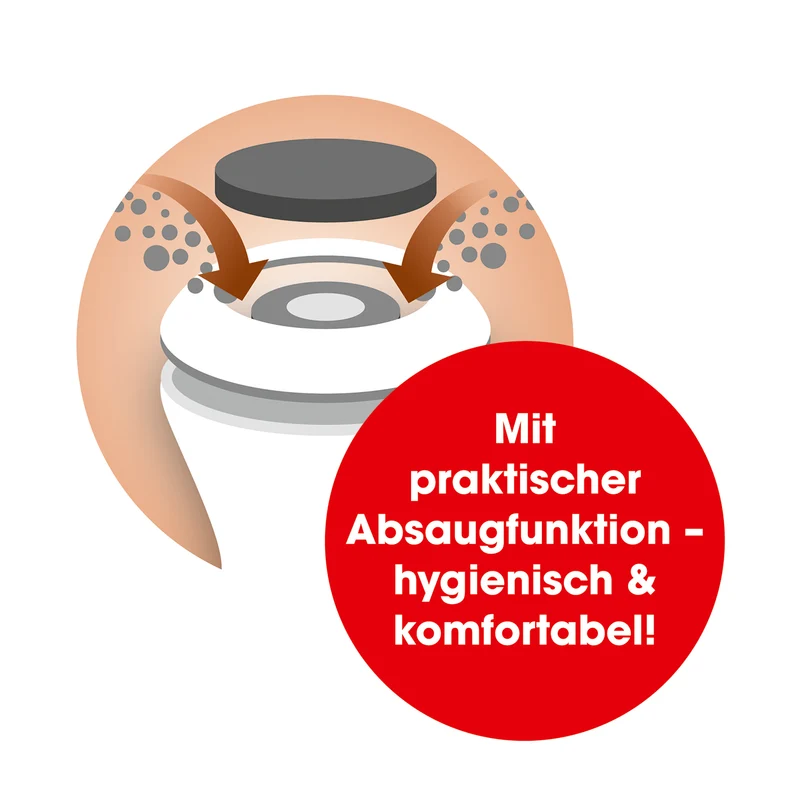 Hornhautentferner mit Saugfunktion