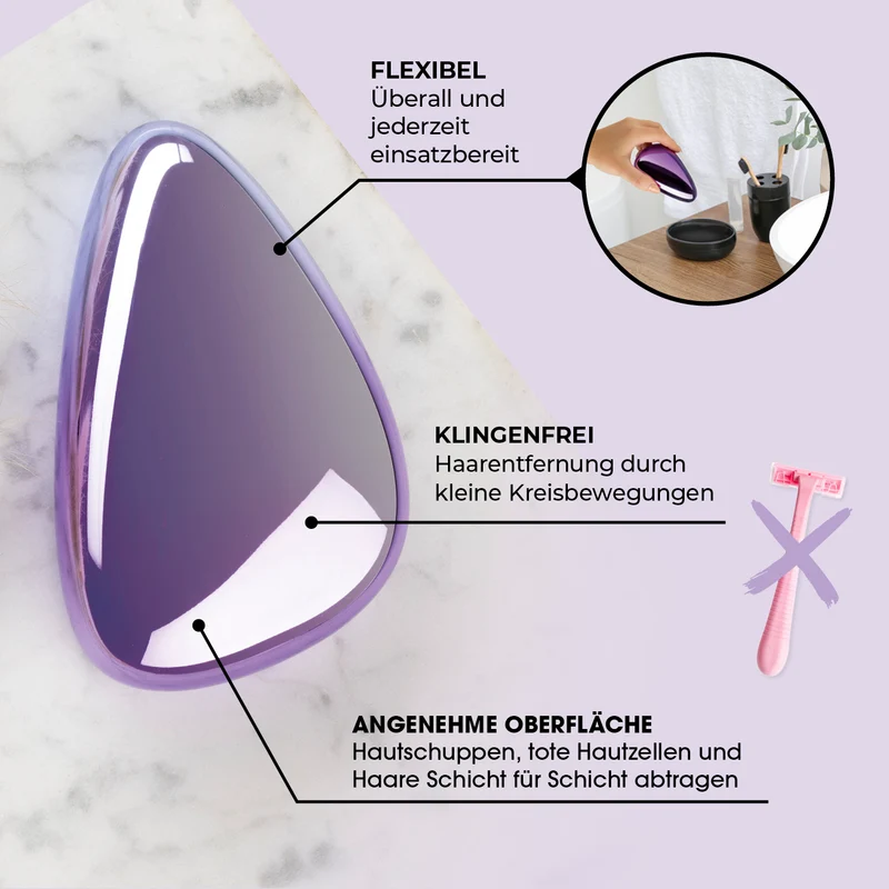 Haarentferner Nano-Glas - lila