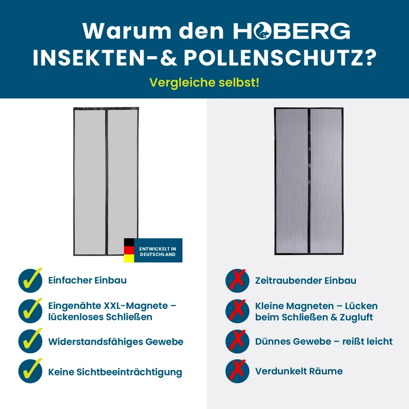 Insekten- & Pollenschutzvorhang – 90 x 210 cm