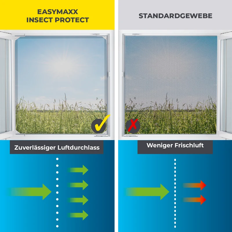 Teleskop-Insektenschutzgitter mit integriertem Netz - weiß