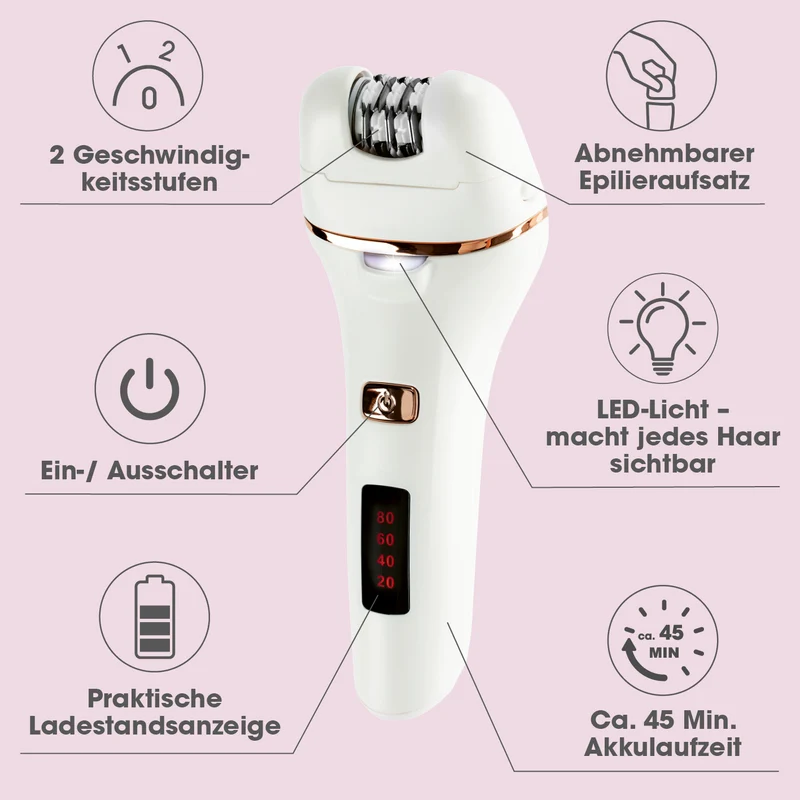 Epilierer inkl. Akku & USB-Kabel