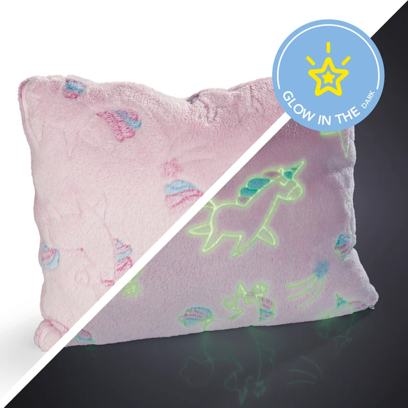 Verwandlungskissen Glow in the dark - Kuschelkissen & Kuscheldecke - Einhorn