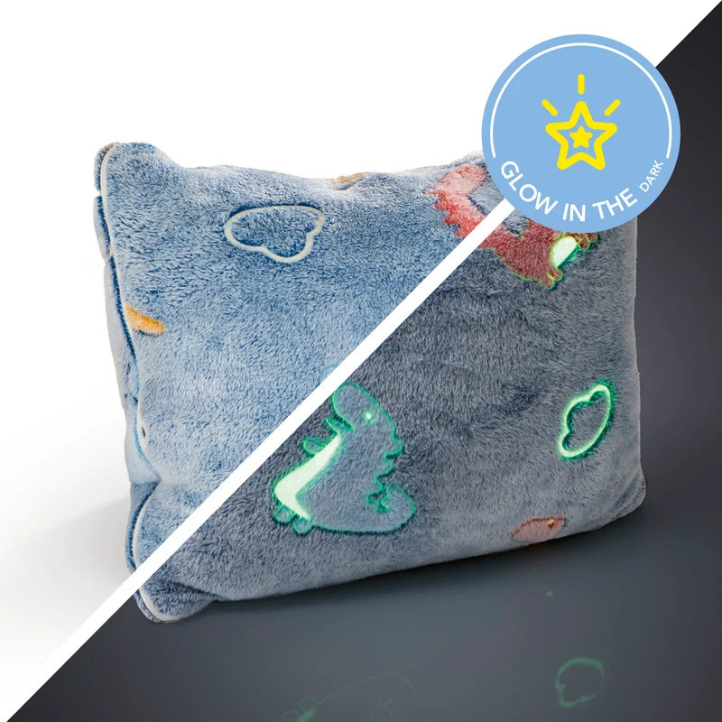 Verwandlungskissen Glow in the dark - Kuschelkissen & Kuscheldecke - Dino