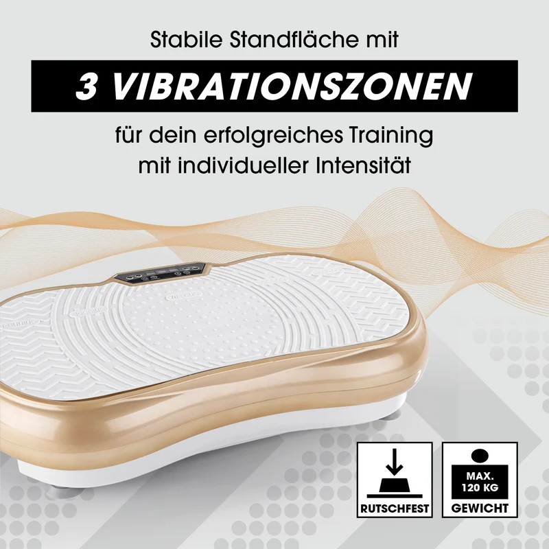 Vibrationstrainer mit Expanderbändern - weiß/champagner