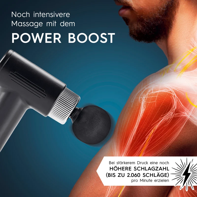 Massagegerät Mini-Gun - schwarz/silber