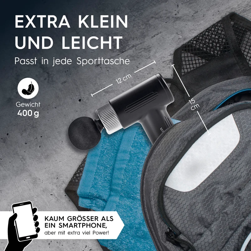 Massagegerät Mini-Gun - schwarz/silber
