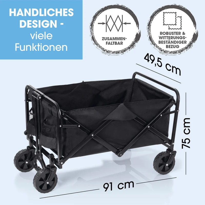 Bollerwagen mit kleinen Rädern - faltbar