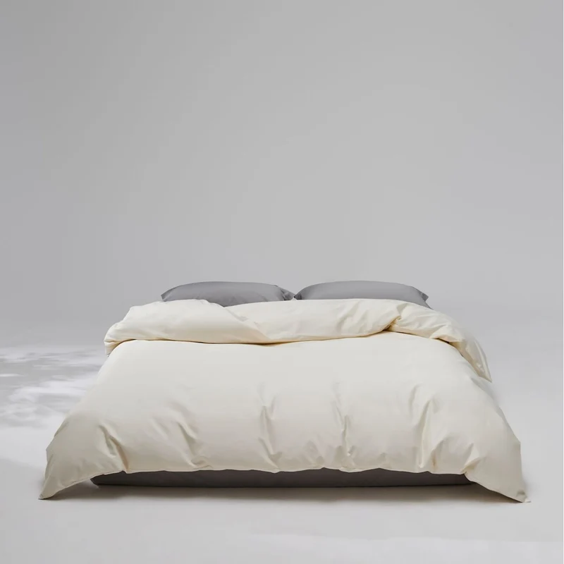 Mako-Baumwoll-Satin Bettwäsche-Set mit verdecktem Reißverschluss und Kissenbezügen Karnz