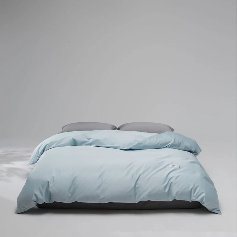 Mako-Baumwoll-Satin Bettwäsche-Set mit verdecktem Reißverschluss und Kissenbezügen Karnz