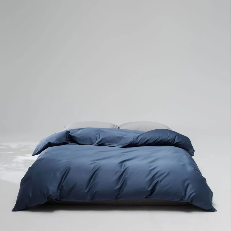 Mako-Baumwoll-Satin Bettwäsche-Set mit verdecktem Reißverschluss und Kissenbezügen Karnz