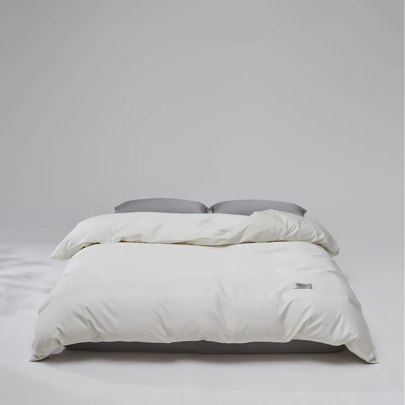 Mako-Baumwoll-Satin Bettwäsche-Set mit verdecktem Reißverschluss und Kissenbezügen Karnz