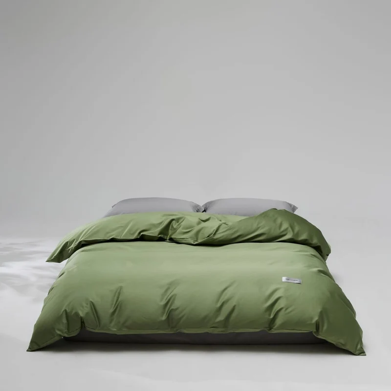 Mako-Baumwoll-Satin Bettwäsche-Set mit verdecktem Reißverschluss und Kissenbezügen Karnz