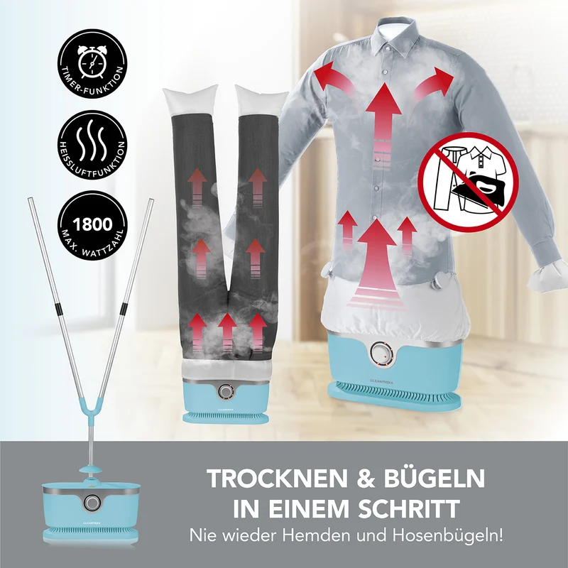 Hemdenbügler PRO mit Hosenaufsatz - Blau
