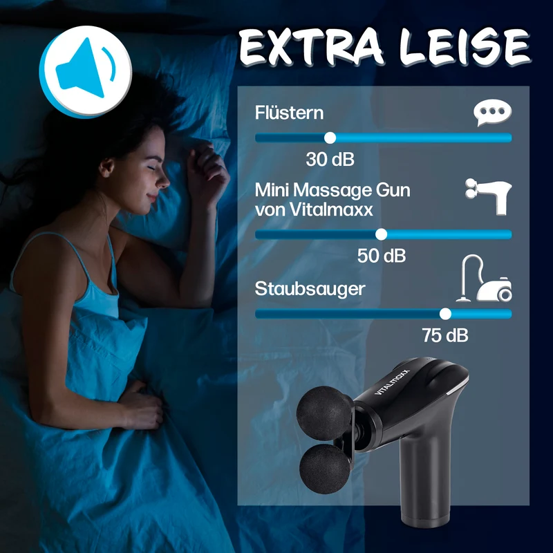 Mini Massage Gun mit 4 Aufsätzen