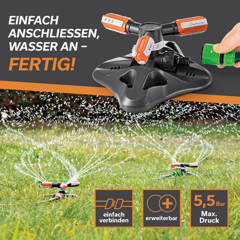 360°-Gartensprinkler - 2er-Set