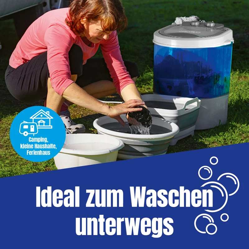 Mini-Waschmaschine - 260 Watt - weiß/blau
